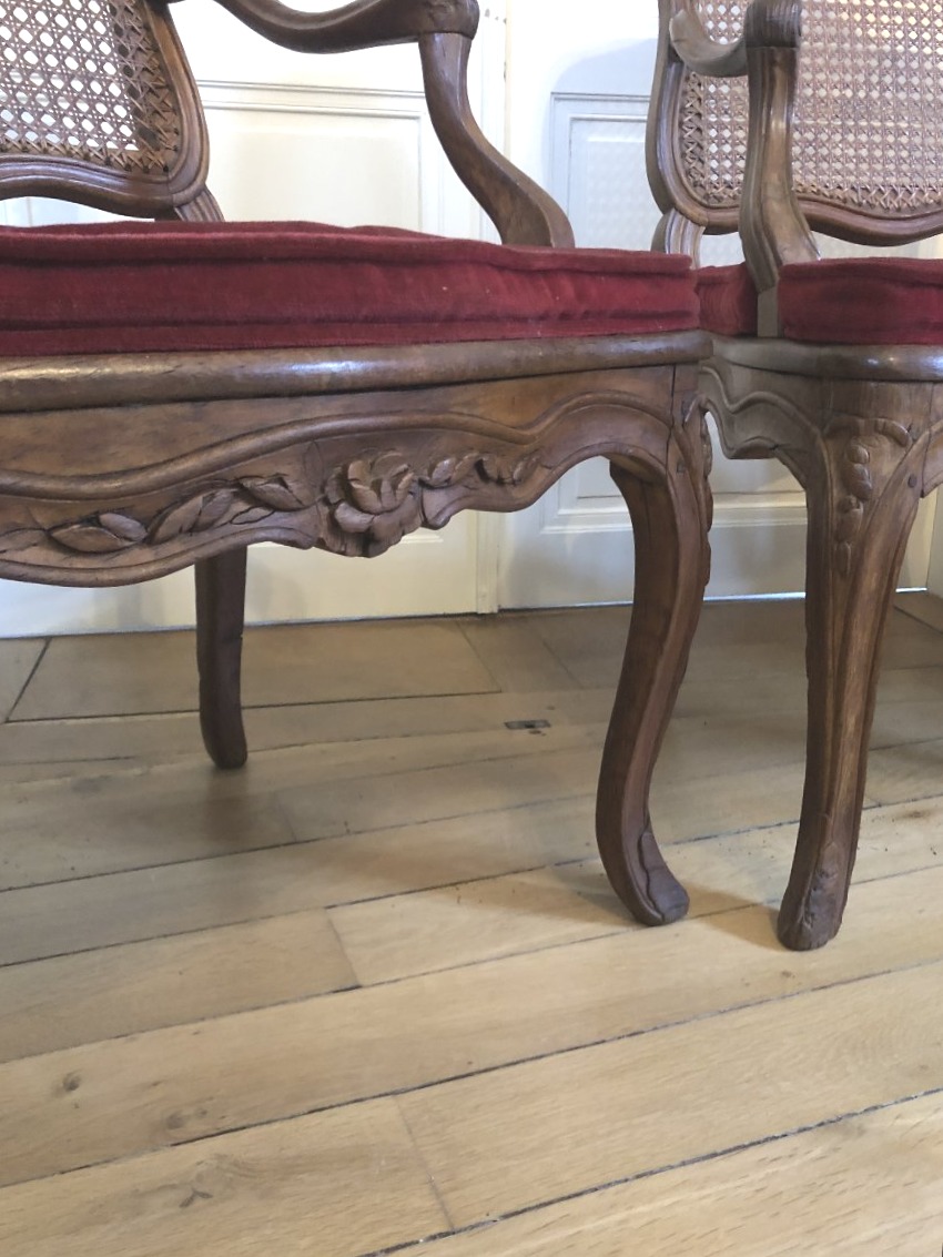 18th-century Wicker Armchairs.-photo-3