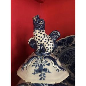 Pot couvert Delft, XVIIIème .