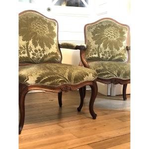 Pair Of Armchairs, 18th Century.