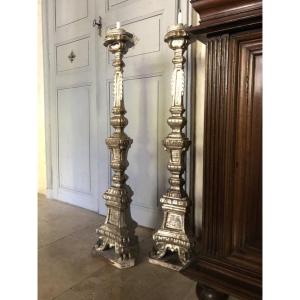 Very Large Candlesticks, 18th Century.