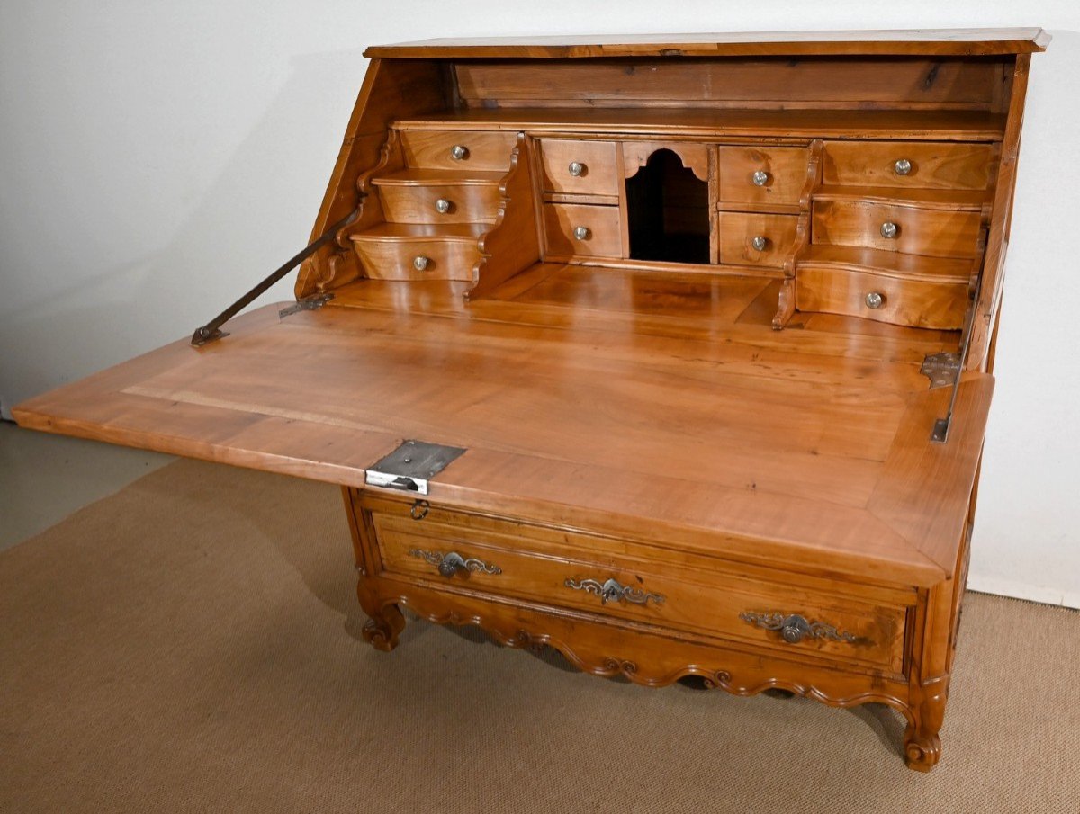 Commode Secretary In Solid Cherry, Louis XV Style - Early Nineteenth-photo-3