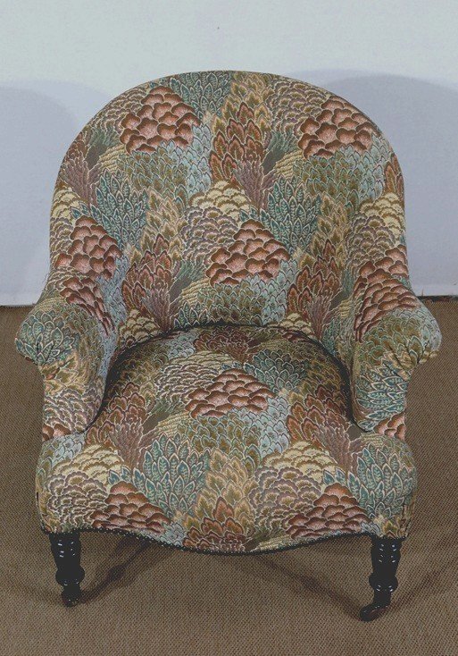 Crapaud Armchair, Louis-philippe Period - 2nd Half Of The Nineteenth-photo-3