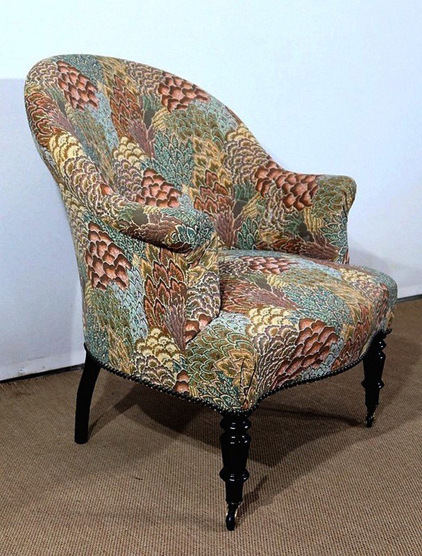 Fauteuil Crapaud, époque Louis-philippe – 2ème Moitié Du XIXe