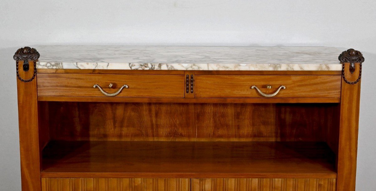 Sideboard In Mahogany Blond From Ceylon, Art Deco - Early Twentieth-photo-2