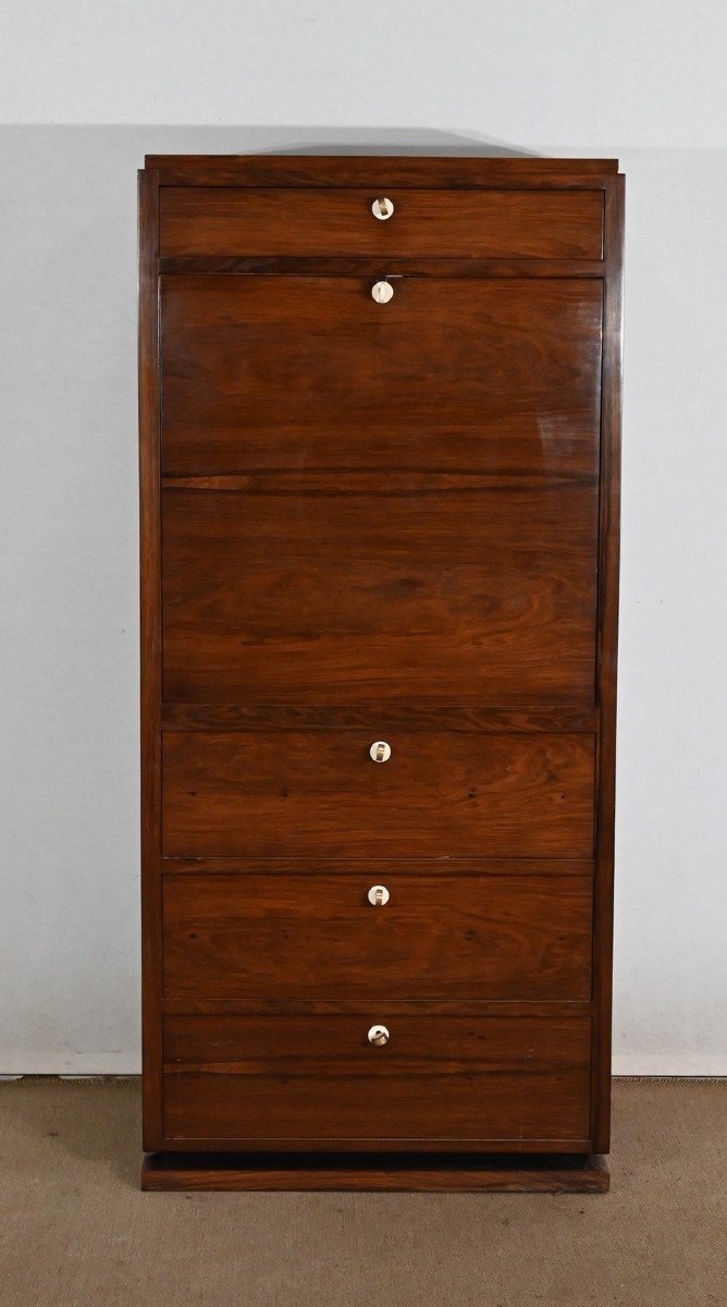 Secretaire In Rio Rosewood, Art Deco - Early Twentieth-photo-1