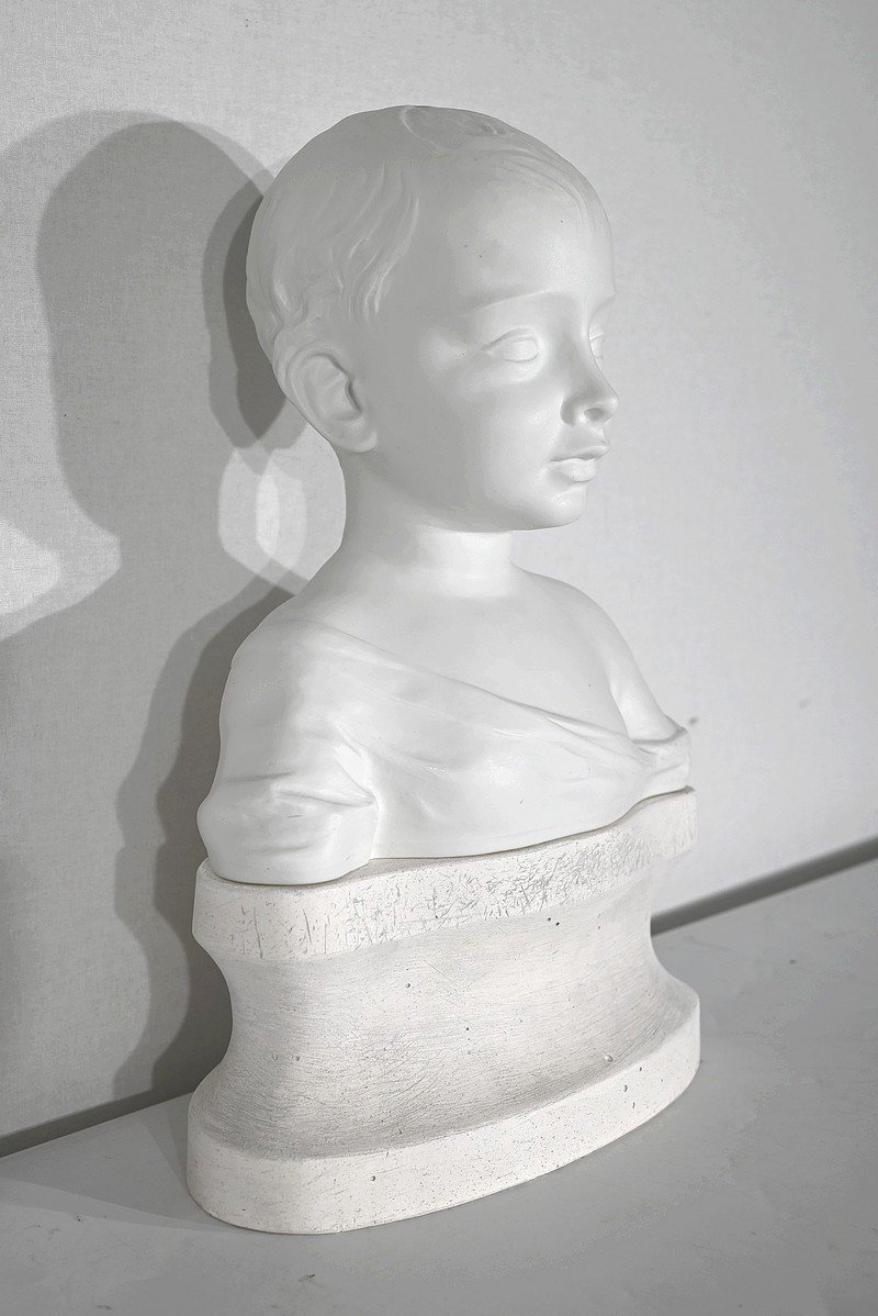 Limoges Biscuit Child Bust - Early Twentieth-photo-2