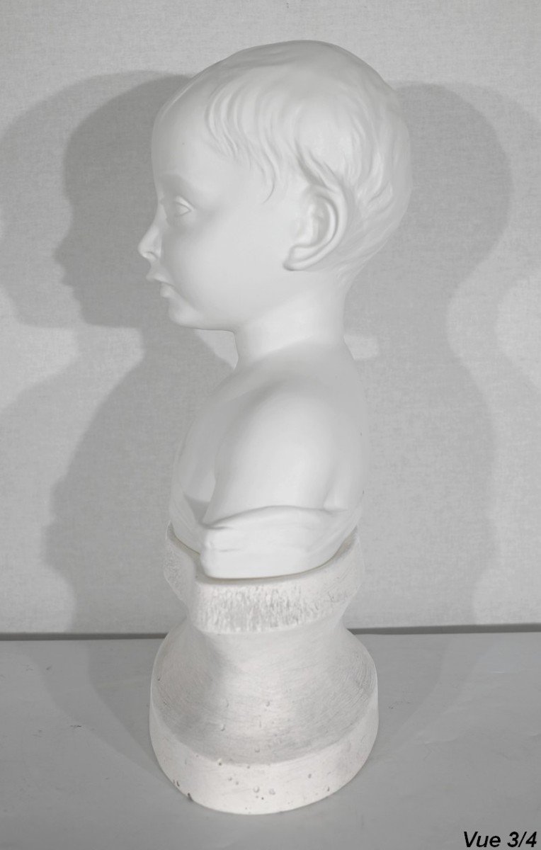 Limoges Biscuit Child Bust - Early Twentieth-photo-4