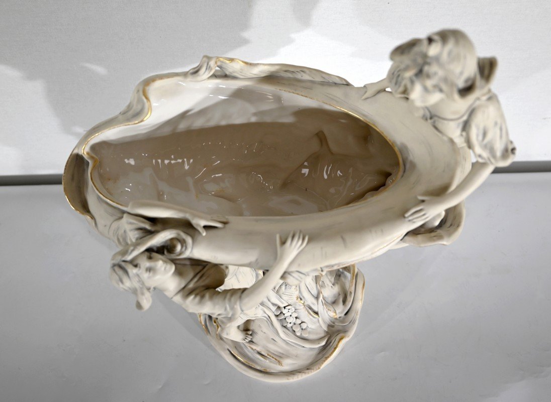 Important Royal Dux Porcelain Cup, Art Nouveau - 1900-photo-7