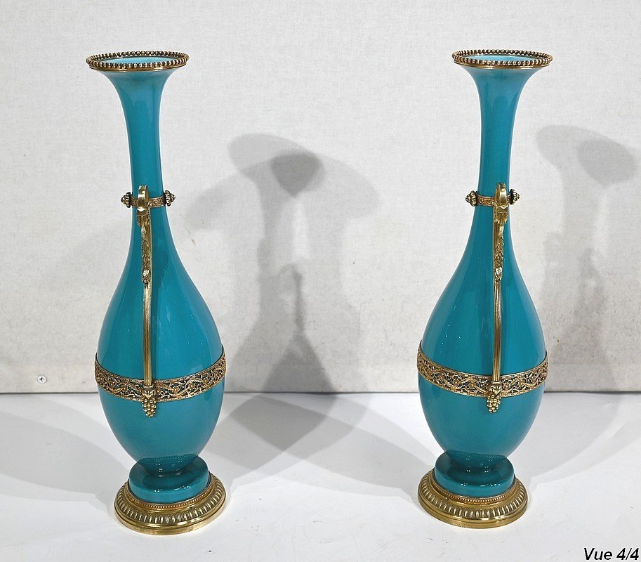 Paire De Vases En Porcelaine, Art Nouveau – Début XXe-photo-8