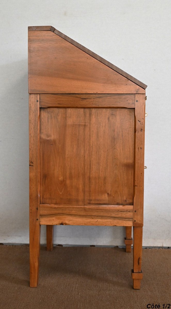 Small Scriban Cabinet In Walnut, Directoire Taste - Early Twentieth-photo-3