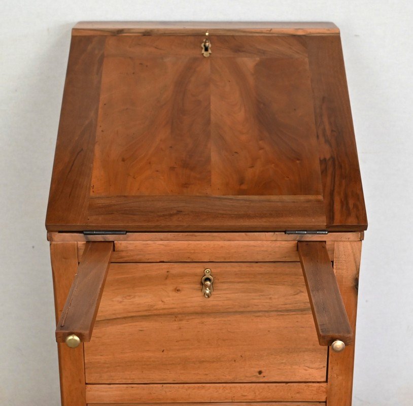 Small Scriban Cabinet In Walnut, Directoire Taste - Early Twentieth-photo-5