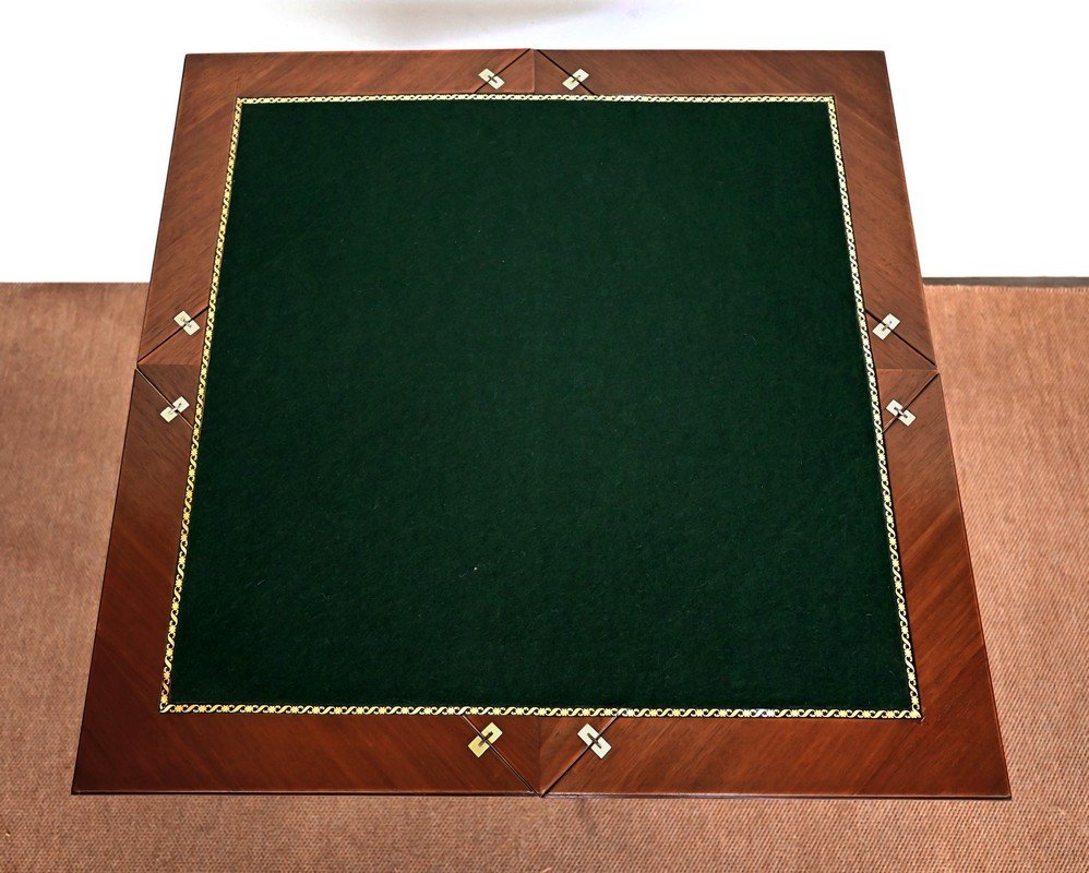 Mahogany Handkerchief Table, Louis XVI Style - 2nd Half Of The Nineteenth-photo-3