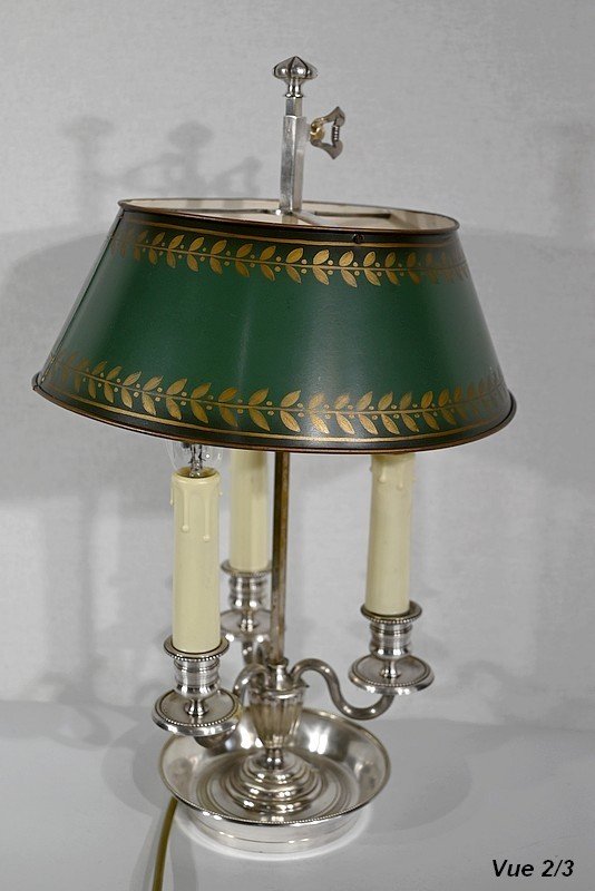 Hot Water Bottle Lamp In White Metal, Empire Style - Early Twentieth-photo-7