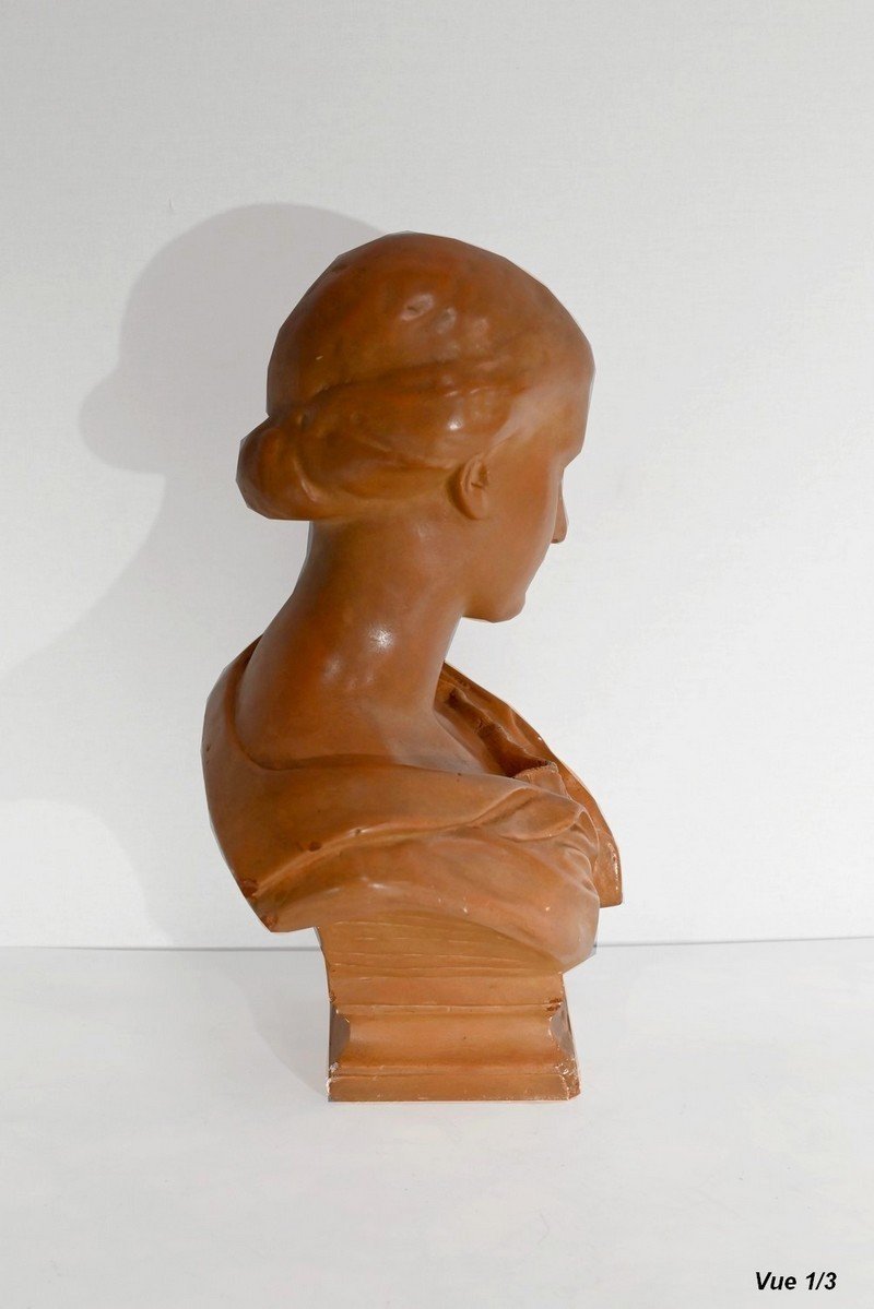 Terracotta Bust, Signed Atelier Lorenzi - 1920-photo-3