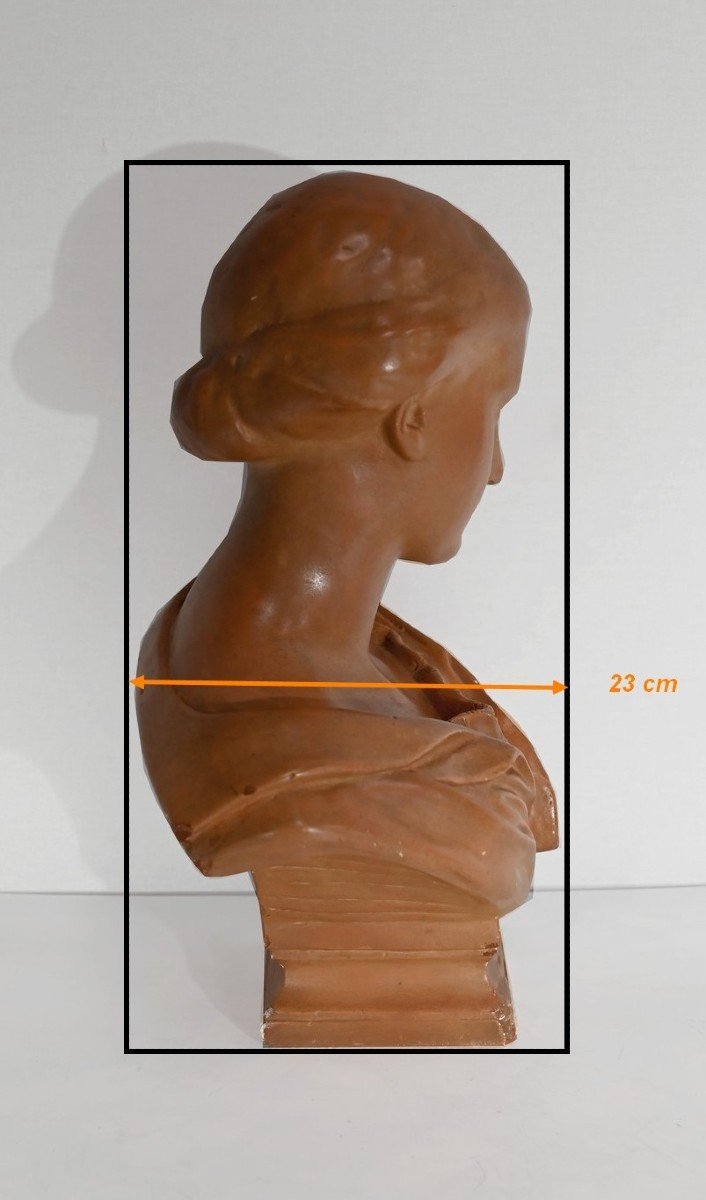 Terracotta Bust, Signed Atelier Lorenzi - 1920-photo-6