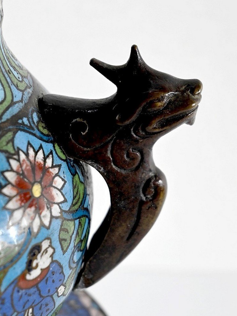 Paire De Vases En émaux Cloisonnés, Japon – 2ème Partie XIXe-photo-4