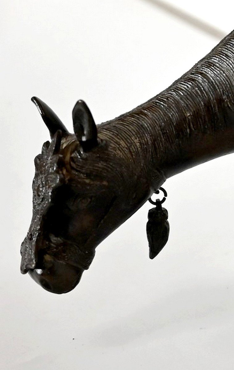 Cheval En Bronze, Style Asiatique – Début XXe-photo-3