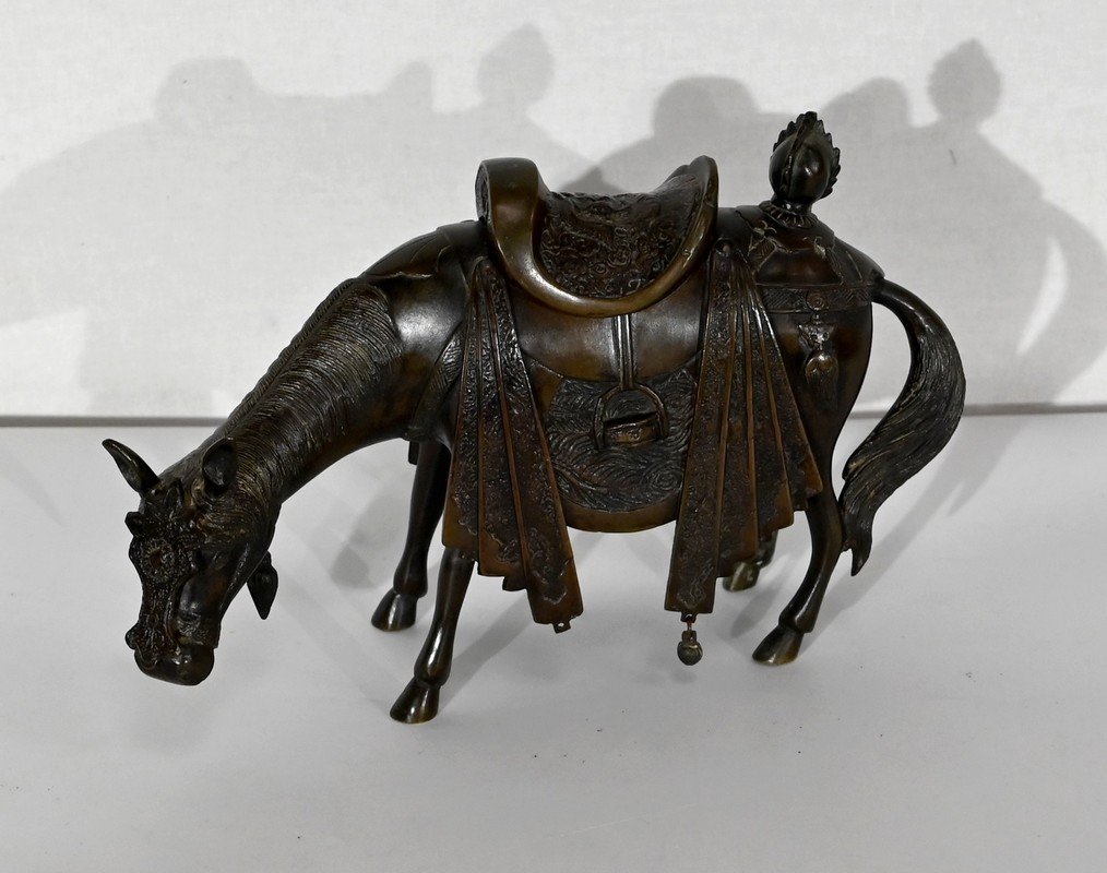 Cheval En Bronze, Style Asiatique – Début XXe