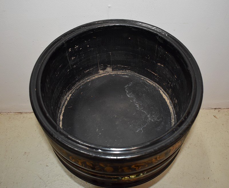 Napoleon III Planter In Blackened Wood And Golden Decorations - Nineteenth-photo-7