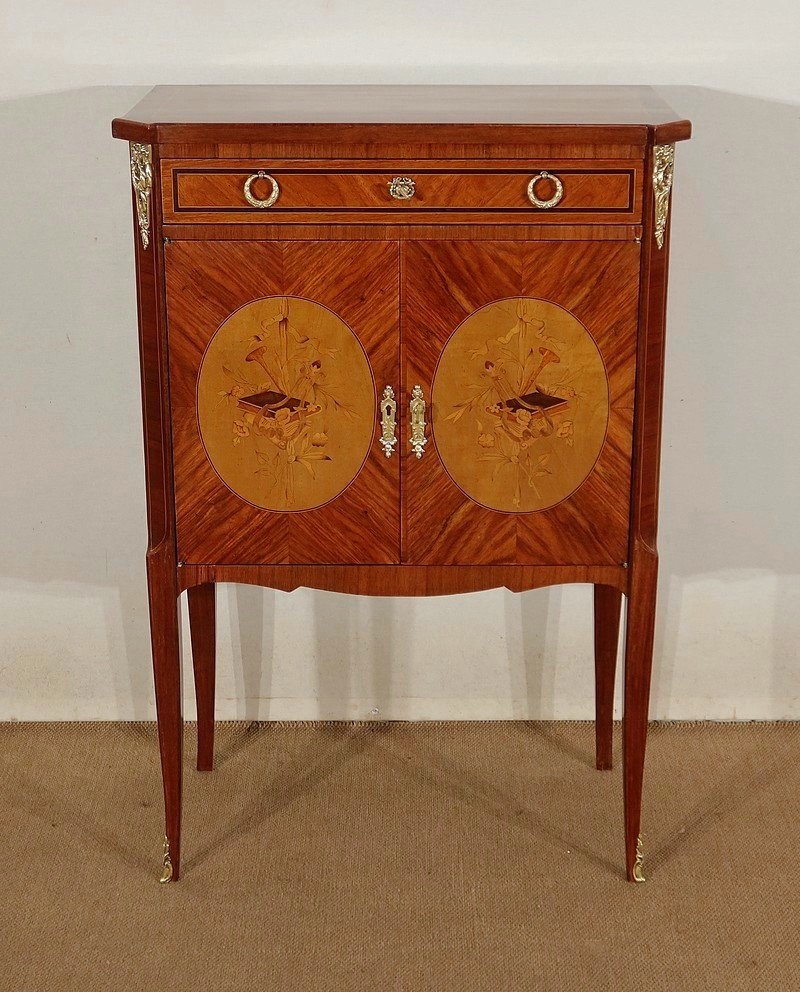 Small In-between Cabinet In Precious Wood, Louis XV / Louis XVI Transition Style - Early 20th Century-photo-3