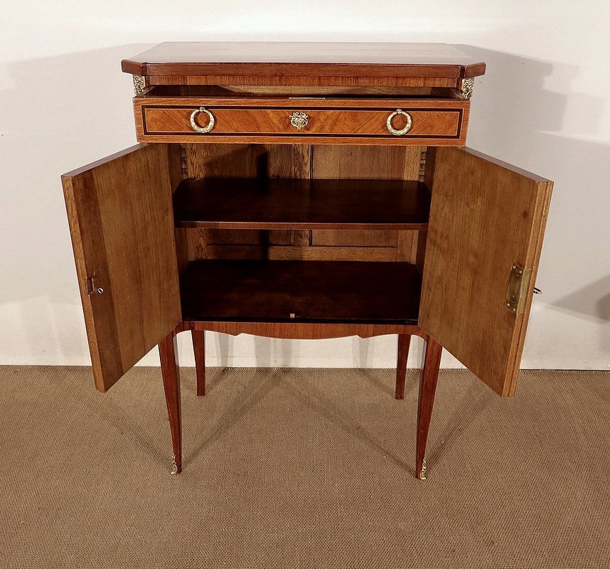 Small In-between Cabinet In Precious Wood, Louis XV / Louis XVI Transition Style - Early 20th Century-photo-8