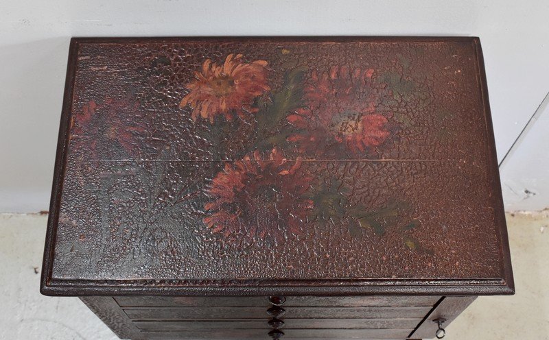 Small Chest Of Drawers In Pine And Cracked Varnish - 1920s-photo-3