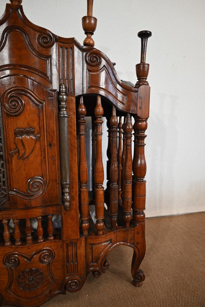 Provençal Panetière In Solid Walnut - 18th Century-photo-2
