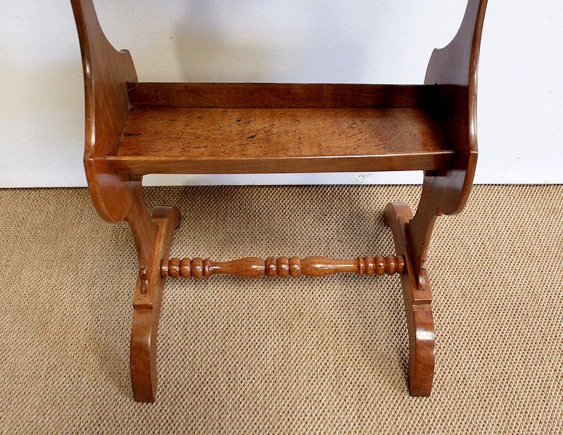 Small Living Room Table Empty-pocket In Solid Walnut - Mid-19th Century-photo-3