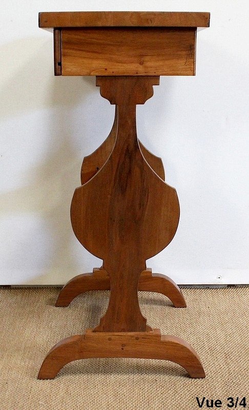Small Living Room Table Empty-pocket In Solid Walnut - Mid-19th Century-photo-4
