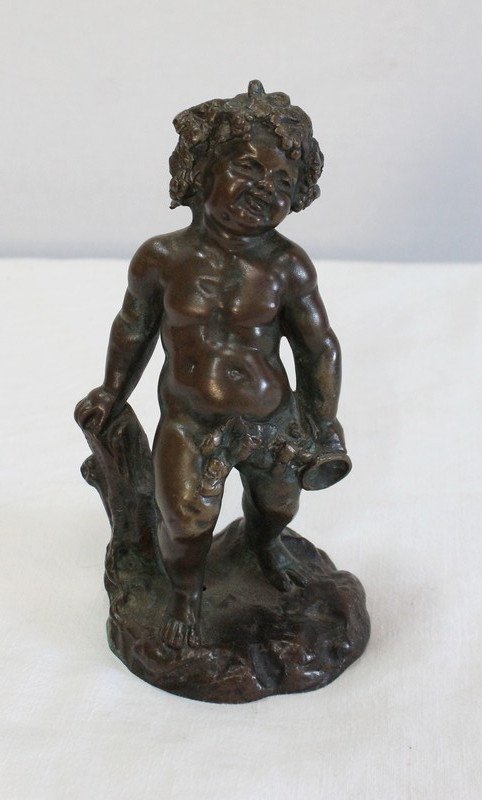 Bronze Of Bacchus Child, By E. Pasteur - Nineteenth