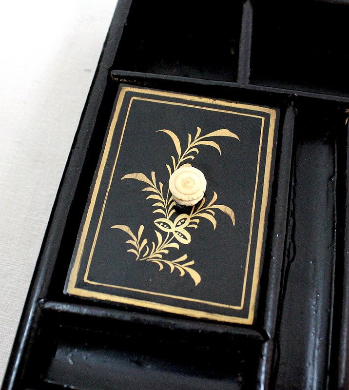 Travel Box With Japanese Decor, Napoleon III Period - Mid-19th Century-photo-4