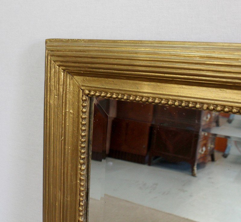 Rectangular Mirror In Golden Wood - Early Twentieth-photo-3
