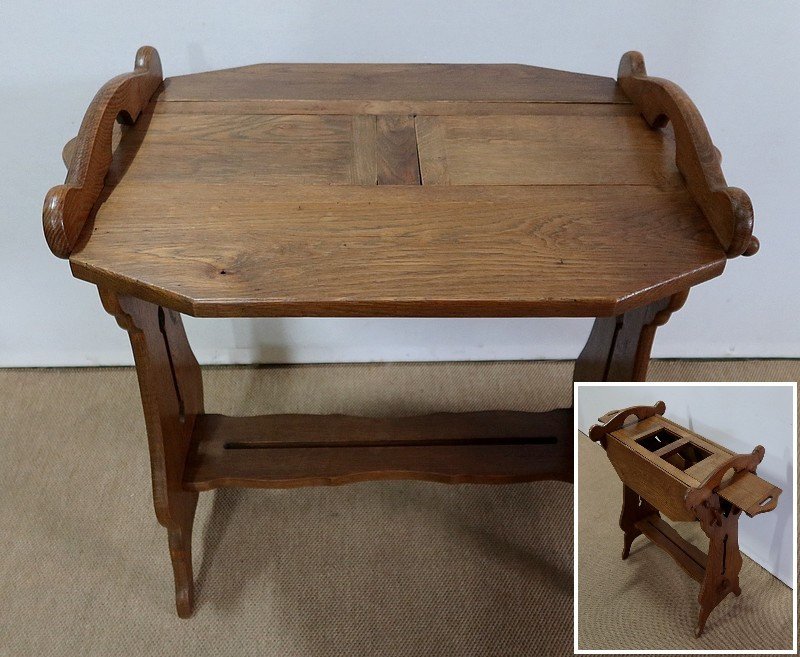 Small System Table, In Solid Oak - 1920