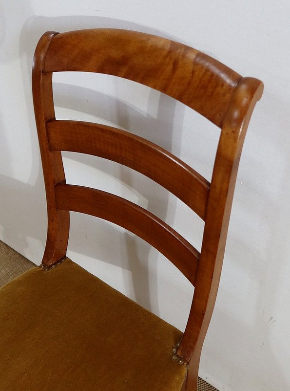 Pair Of Blond Mahogany Chairs, Restoration Period - Early Nineteenth-photo-4