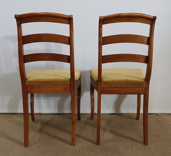 Pair Of Blond Mahogany Chairs, Restoration Period - Early Nineteenth-photo-7