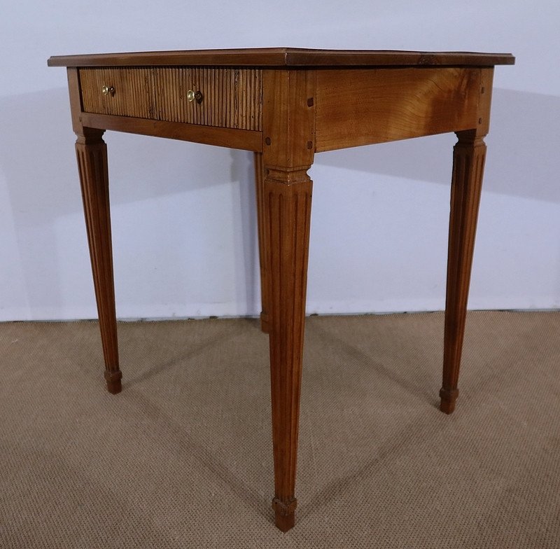 Small Table In Solid Cherry, Louis XVI Style - 1st Part Nineteenth-photo-3