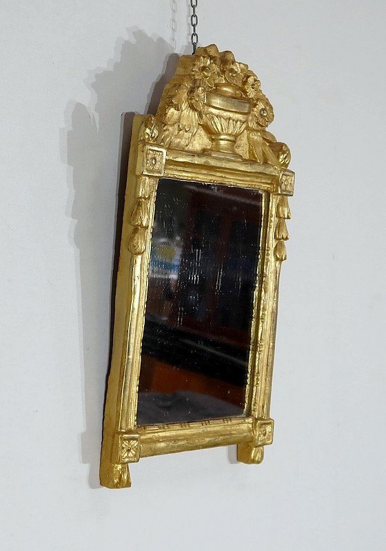 Miroir En Bois Doré, Style Louis XVI – Début XXe-photo-2