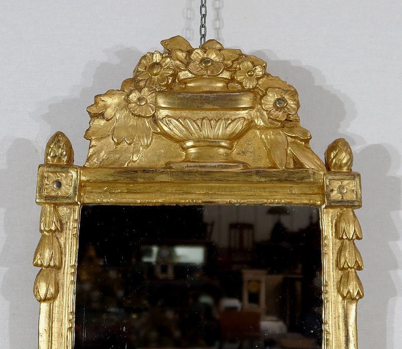 Miroir En Bois Doré, Style Louis XVI – Début XXe-photo-4