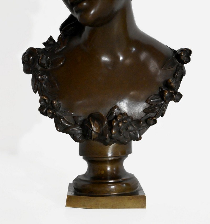Bronze, Buste De Dame – Fin XIXe-photo-3