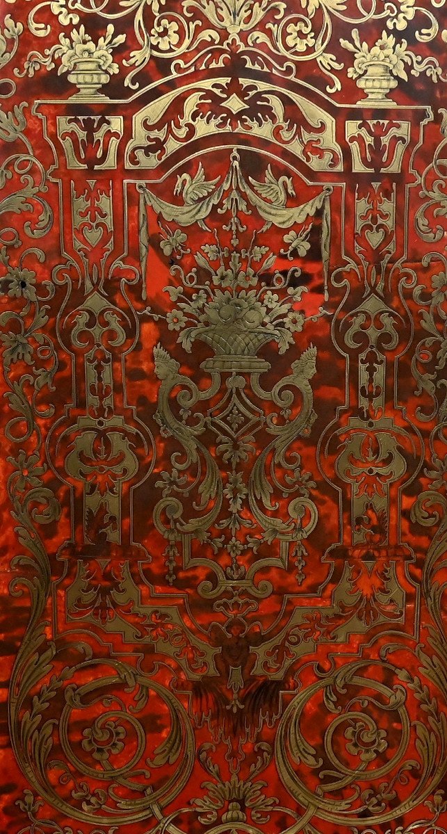 Support Cabinet In Boulle Marquetry, Napoleon III Period - Mid-19th Century-photo-2