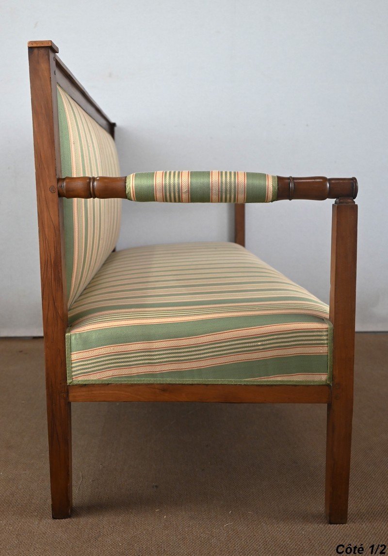 3 Seater Bench In Cherry, Directoire Style - 1st Part Of The Nineteenth-photo-5