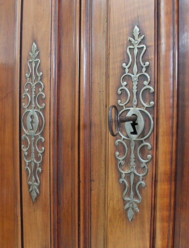 Important Four Property Doors, Regional, In Roux Cherry, Louis XV Period - Late 18th Century-photo-3