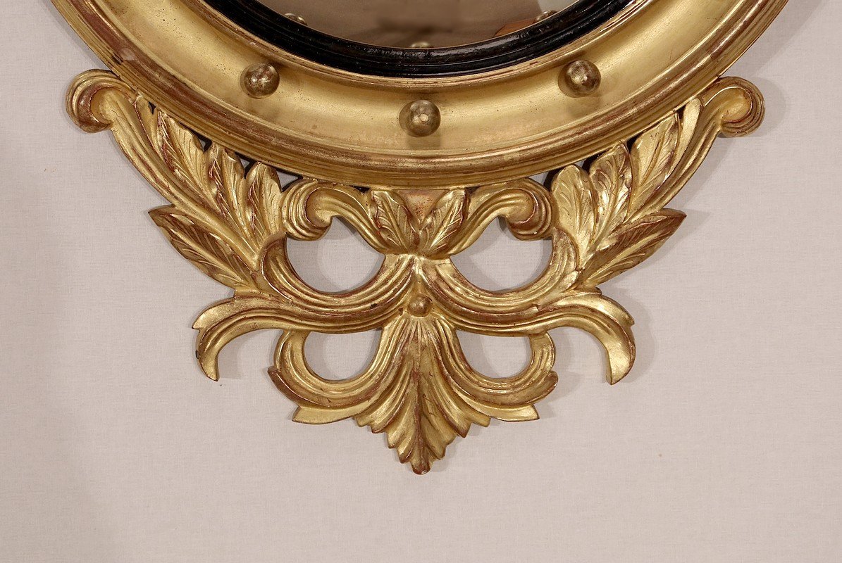 Witch Mirror In Golden Wood, Empire Taste - Mid 20th Century-photo-5