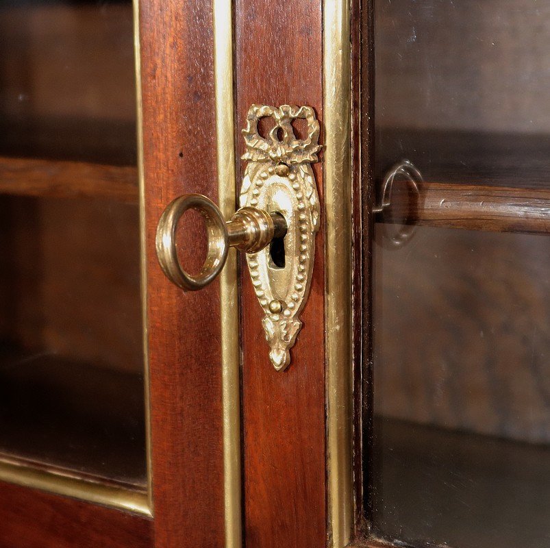 Bonheur-du-jour In Mahogany, Louis XVI Style - Mid-19th Century-photo-4