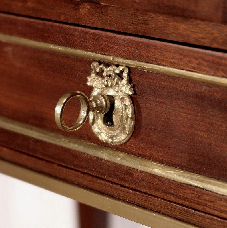Bonheur-du-jour In Mahogany, Louis XVI Style - Mid-19th Century-photo-6