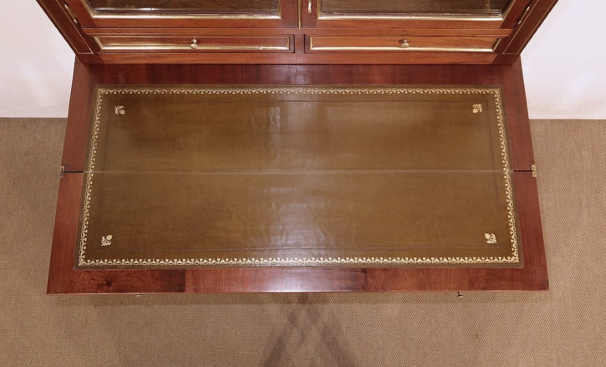 Bonheur-du-jour In Mahogany, Louis XVI Style - Mid-19th Century-photo-7