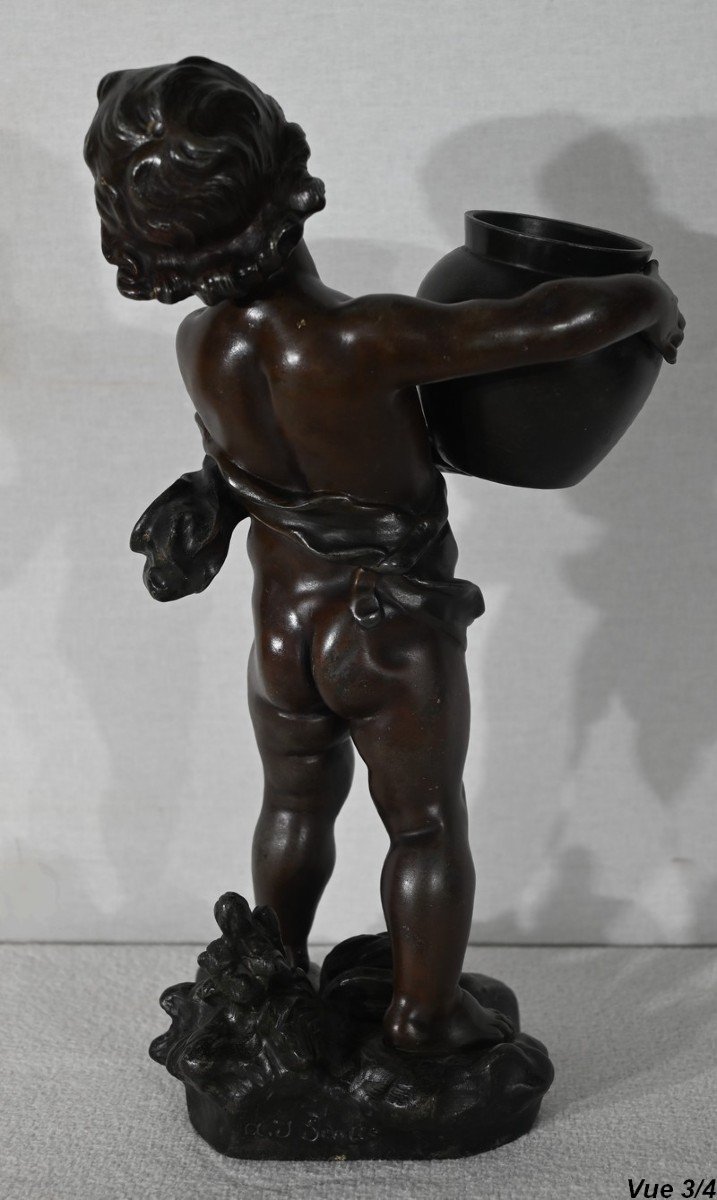 “happy Birthday” Spelter, By Aj Scotte – Late 19th Century-photo-7