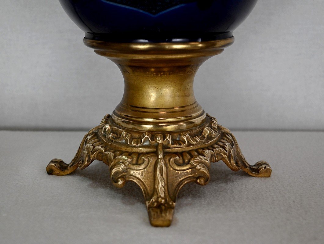 Pair Of Oil Lamp In Earthenware - Early Twentieth-photo-6