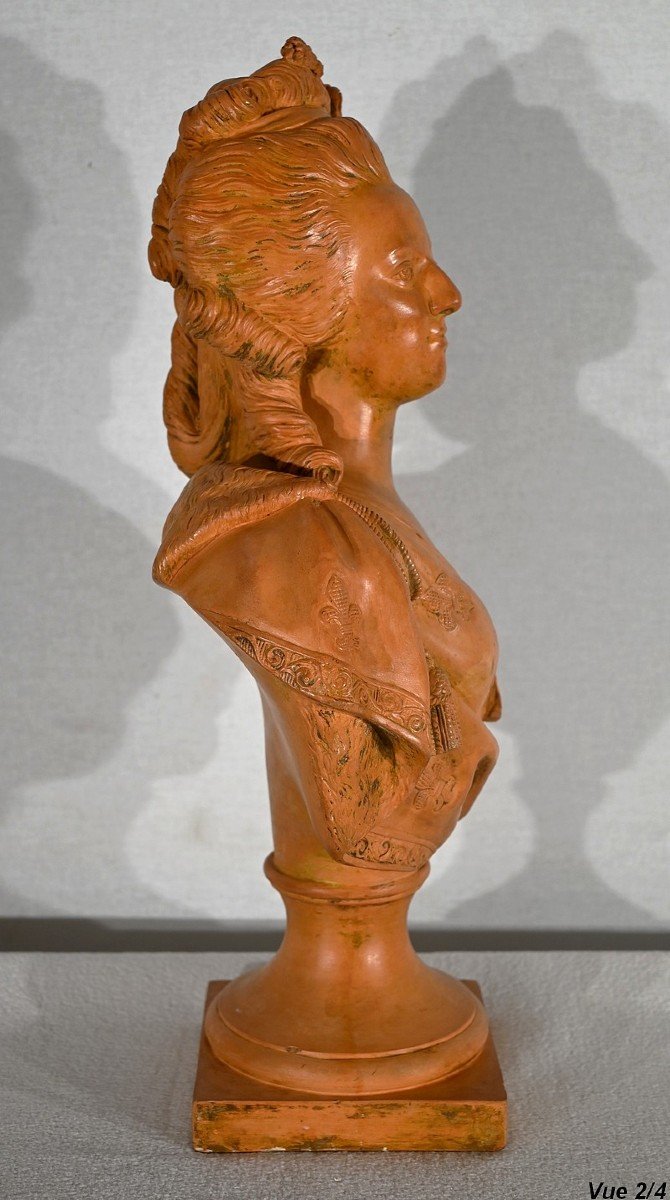 Bust Of Marie-antoinette In Terracotta, After F. Lecomte - 1920-photo-6