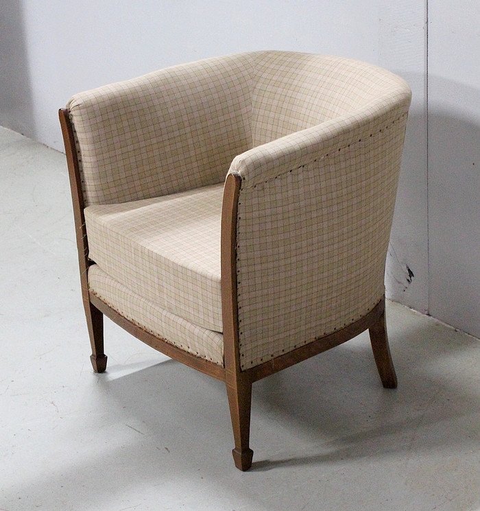 Fauteuil En Acajou, Art Déco – 1930-photo-3